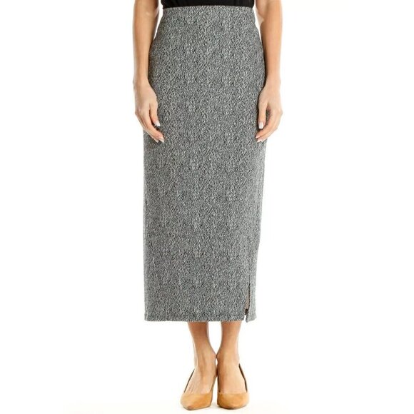 14th & Union Gray Printed Casual Midi Pencil Skirt Side Slit Women's Small - Picture 1 of 9